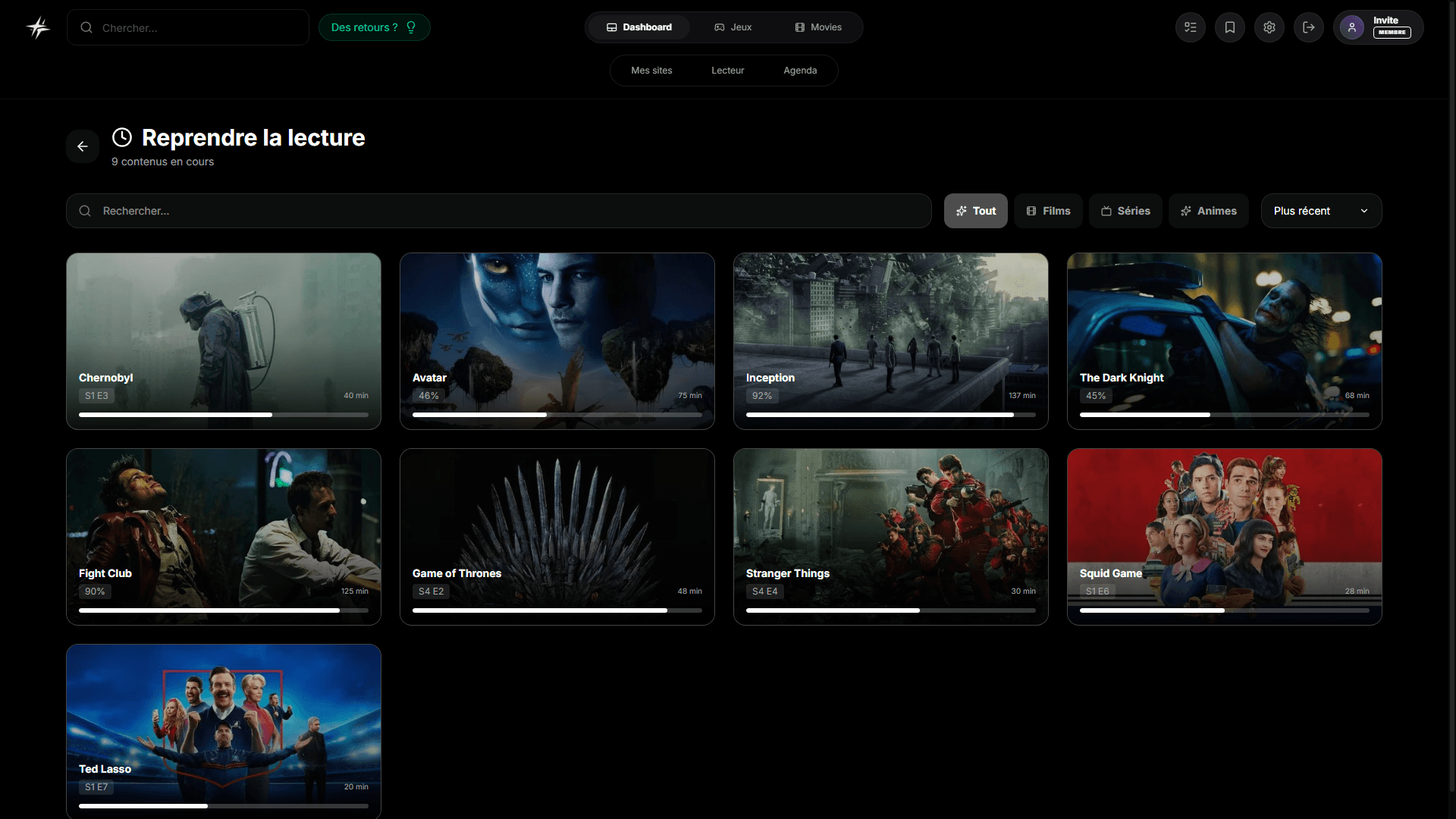 Continue Watching Layout